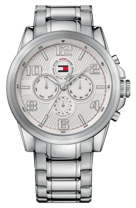 stainless steel tommy hilfiger watch.